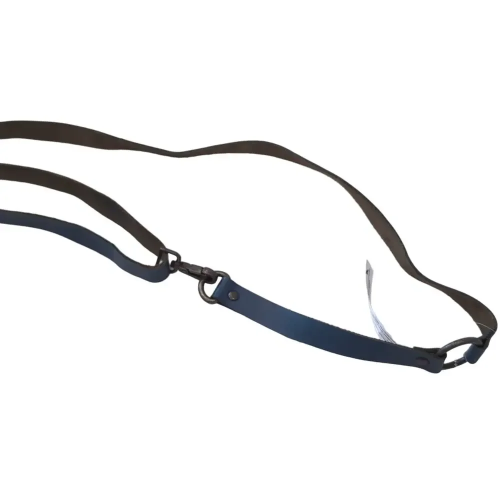 Free People Blue Leather Belt Adjustable OS XS-XL Western Cowgirl‎